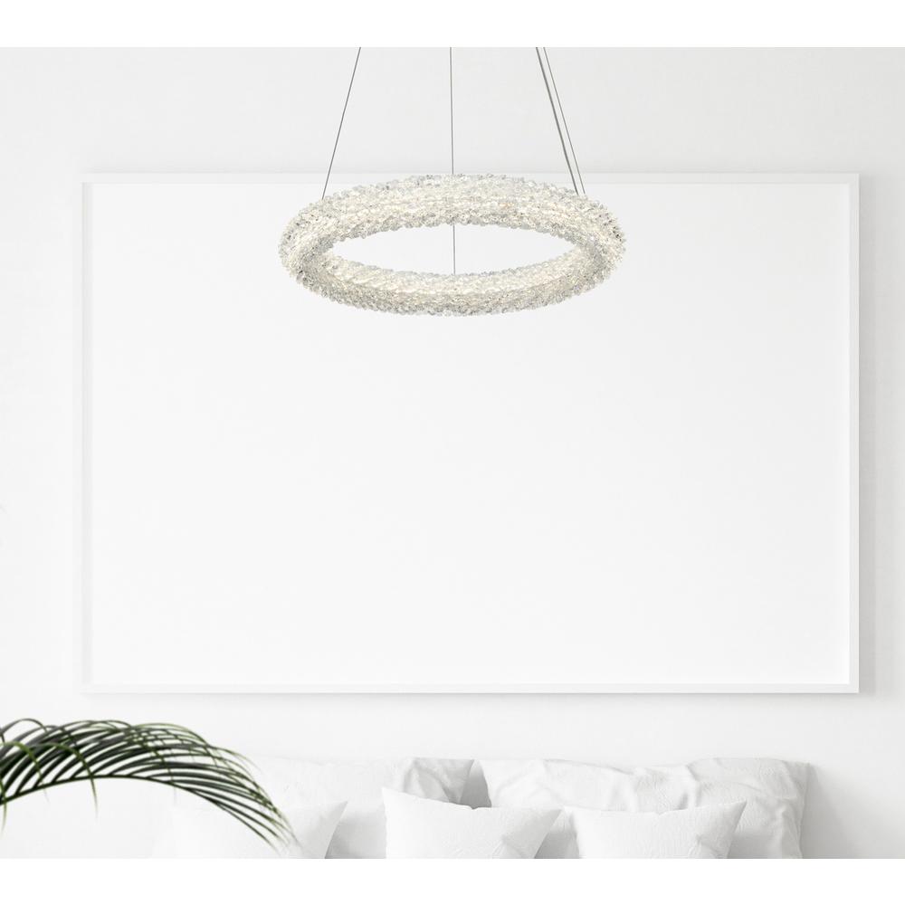 Bowen 18 inch Adjustable LED Chandelier in Satin Gold. Picture 11