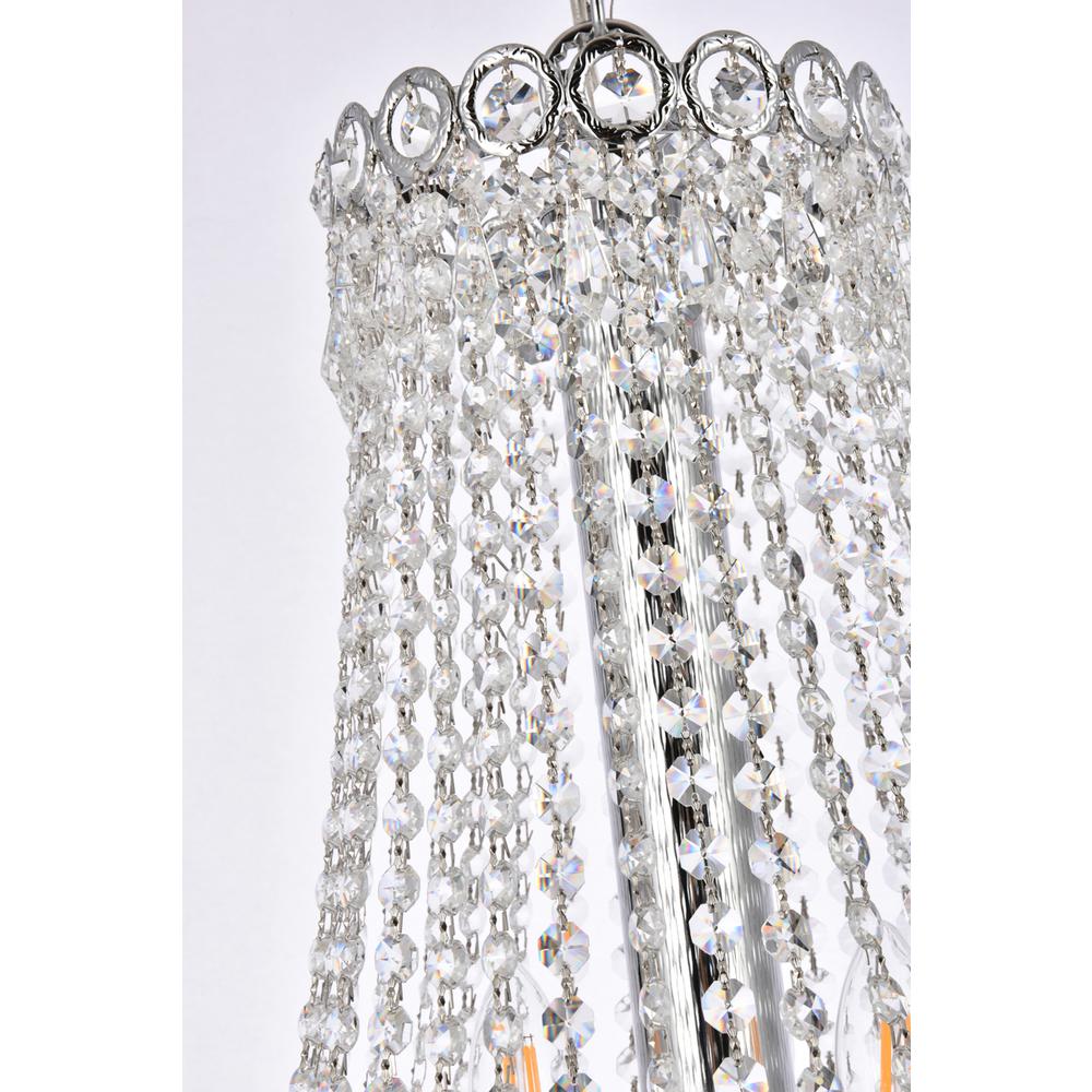Century 12 light Chrome Chandelier Clear Royal Cut Crystal. Picture 5