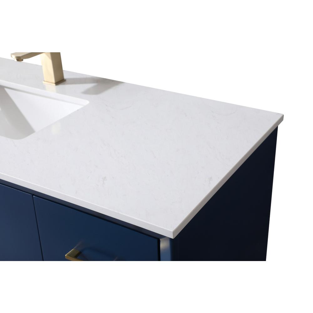 54 Inch SIngle Bathroom Vanity In Blue. Picture 11