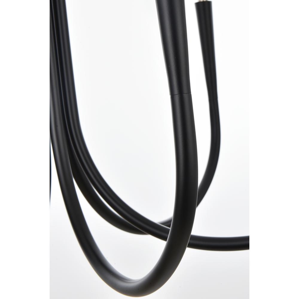 Layne 30 inch chandelier in Black. Picture 5