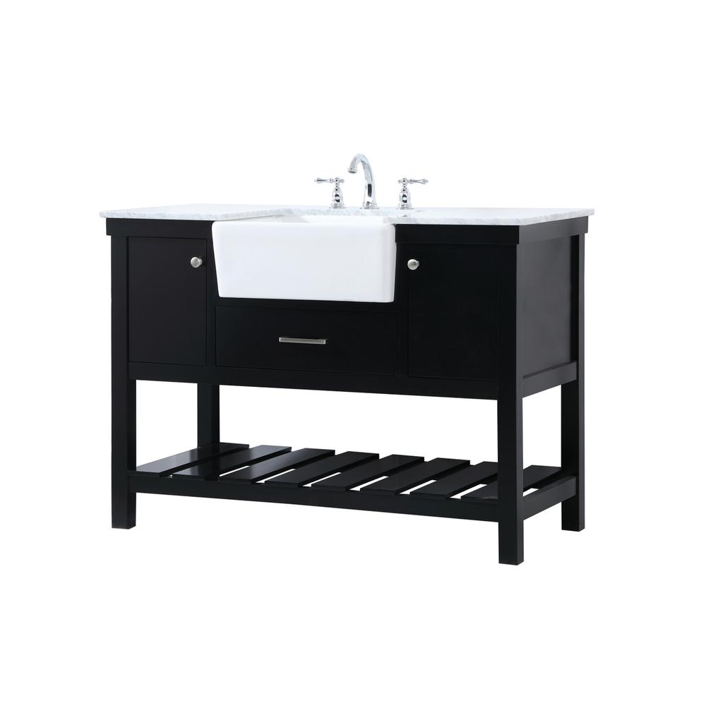 48 inch Single bathroom vanity in black. Picture 7