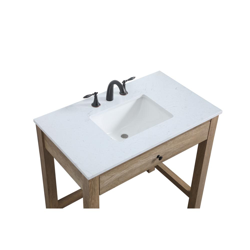 36 Inch ADA Compliant Bathroom Vanity In Natural Oak. Picture 10