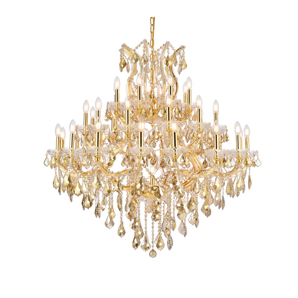 Maria Theresa 37 light Gold Chandelier Golden Teak (Smoky) Royal Cut Crystal. Picture 2