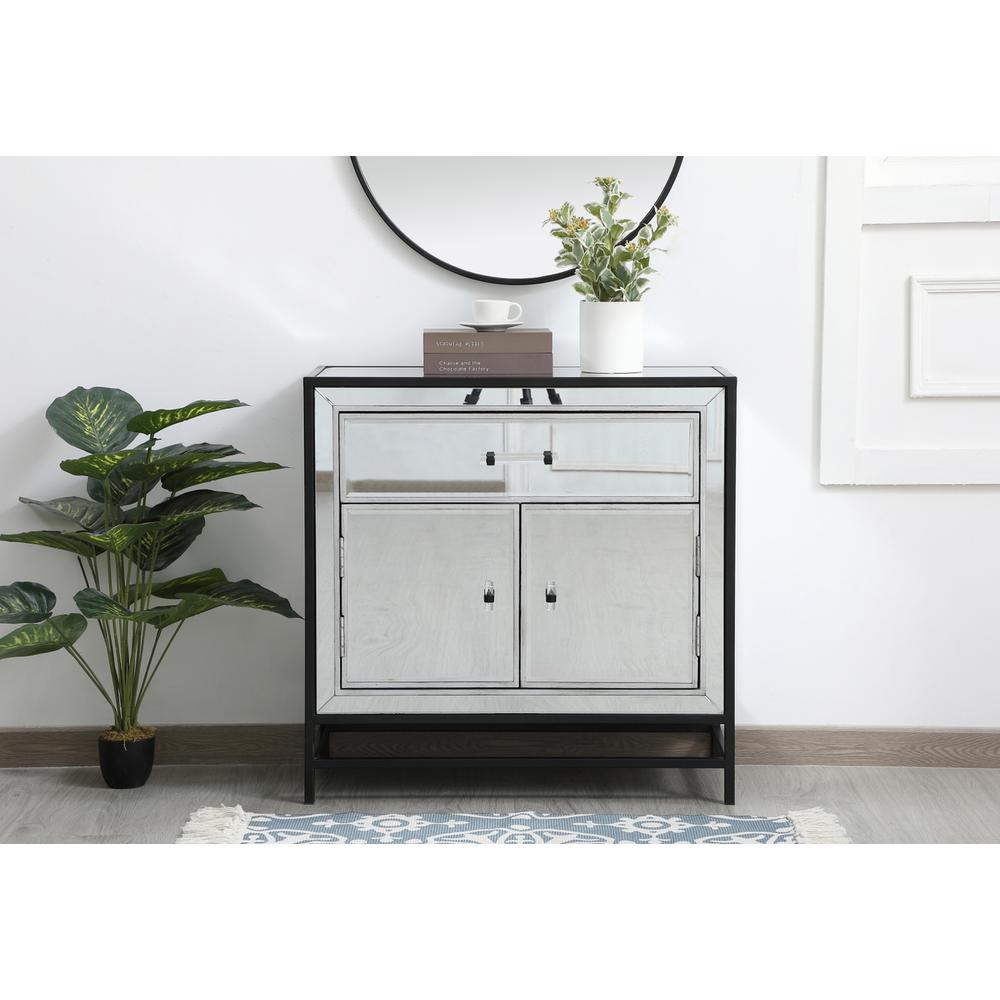 James 28.5 in. mirrored cabinet in black. Picture 11