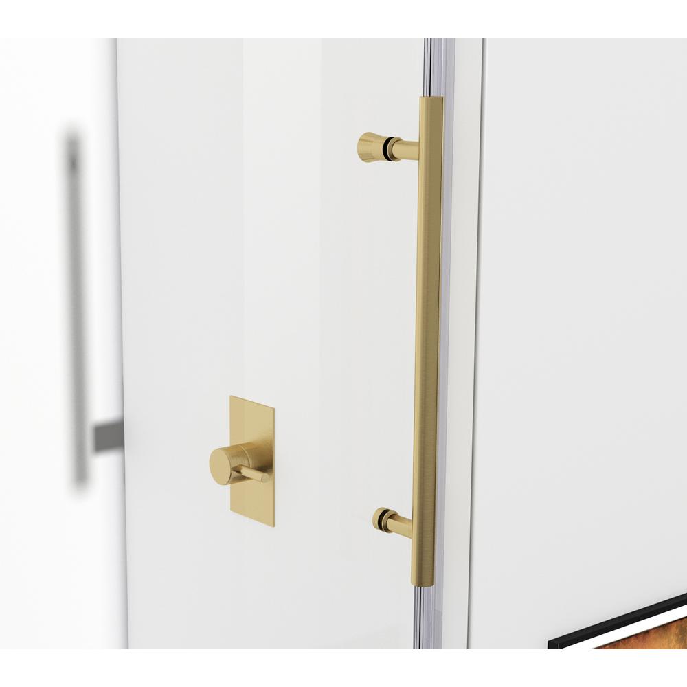 Frameless shower door 48 x 76 Brushed Gold. Picture 8