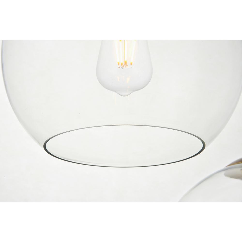 Baxter 7 Lights Brass Pendant With Clear Glass. Picture 4