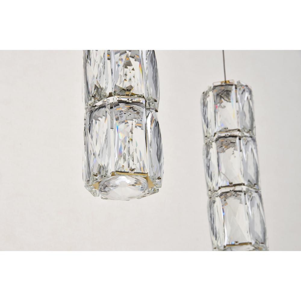 Polaris LED light gold Pendant Clear Royal Cut Crystal. Picture 6