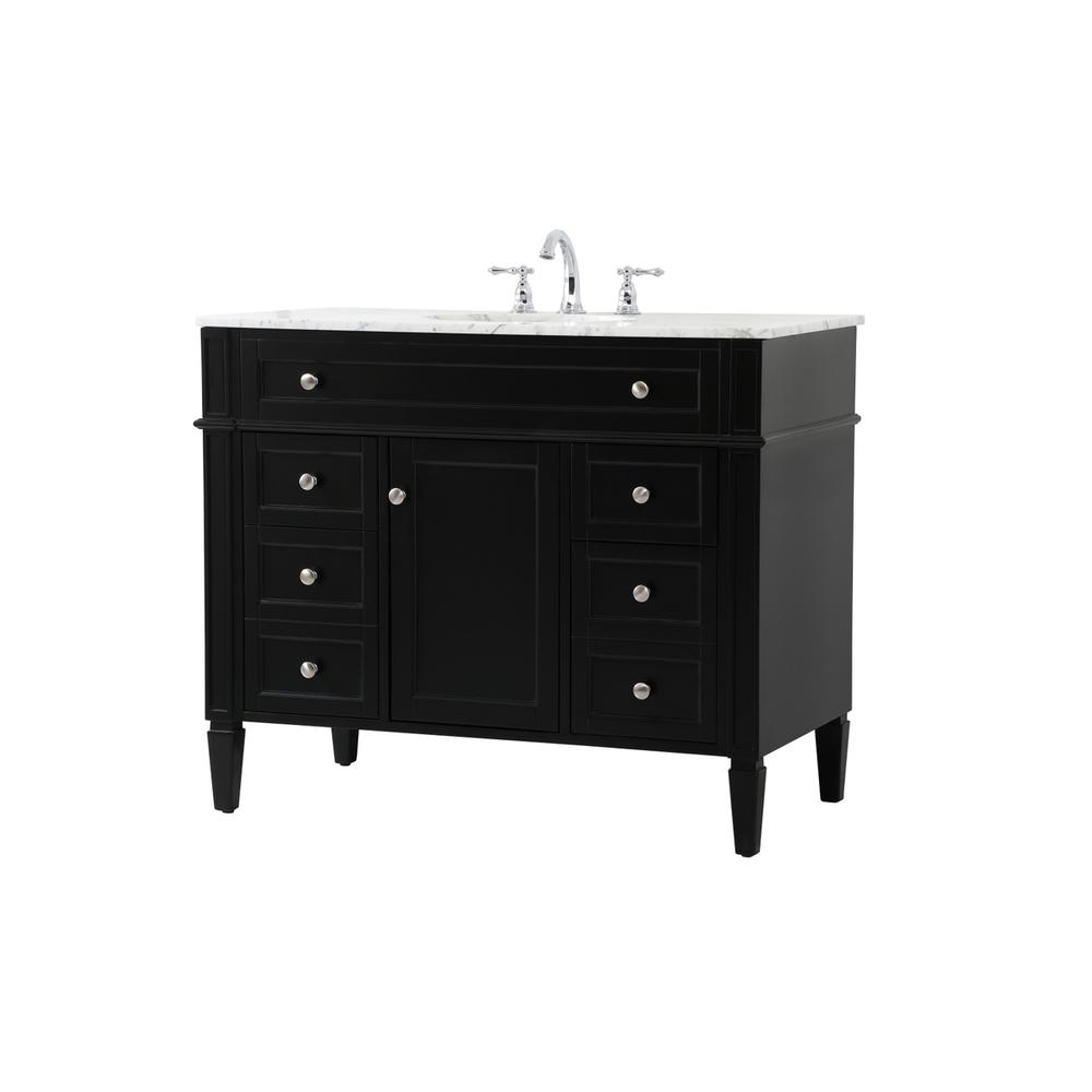 42 inch Single bathroom vanity in black. Picture 7