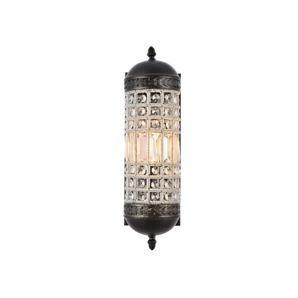 Olivia 1 light Dark Bronze Wall Sconce Clear Royal Cut Crystal. Picture 1