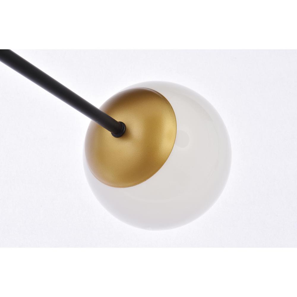 Briggs 36 inch pendant in black and brass with white shade. Picture 4