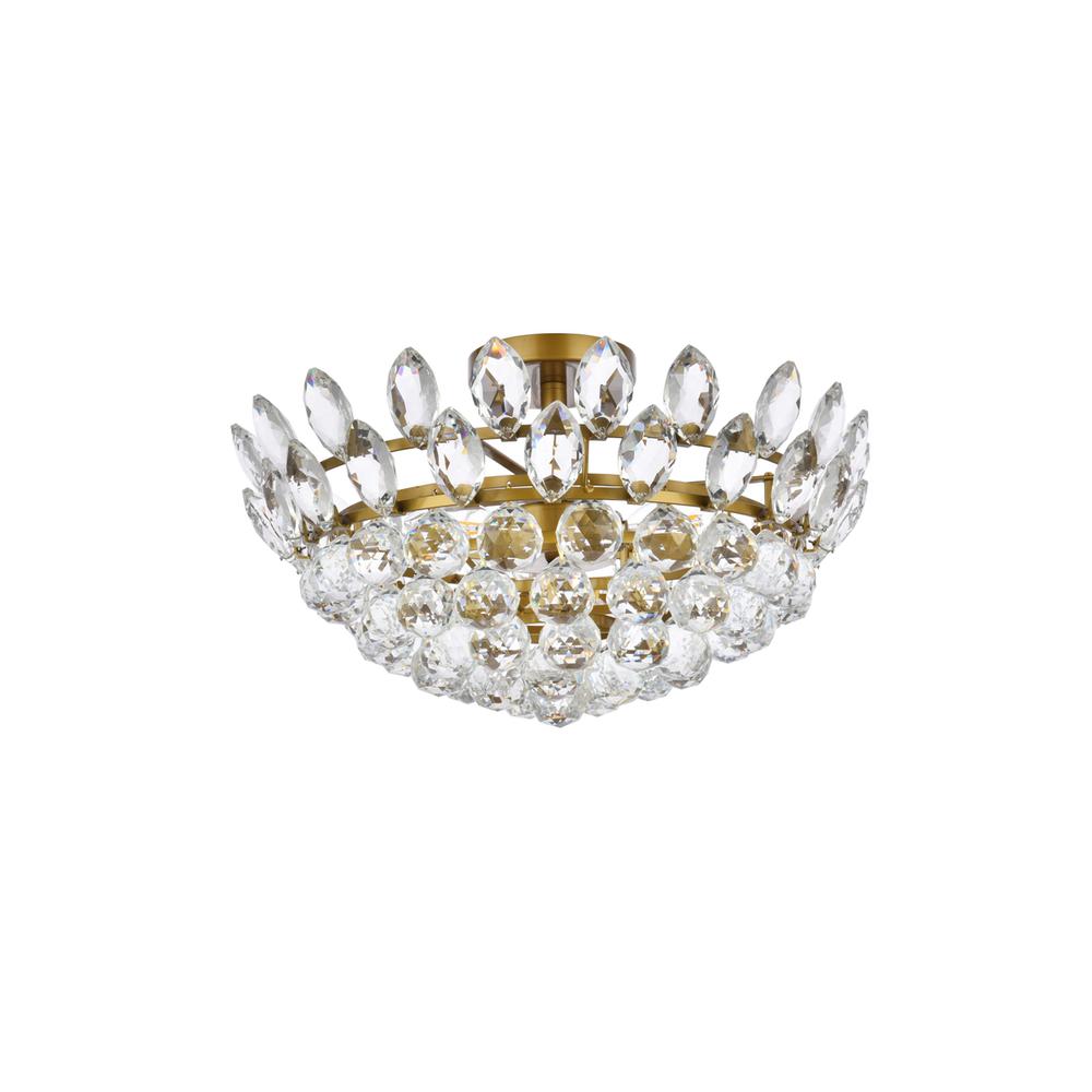 Emilia 18 inch flush mount in brass. Picture 6