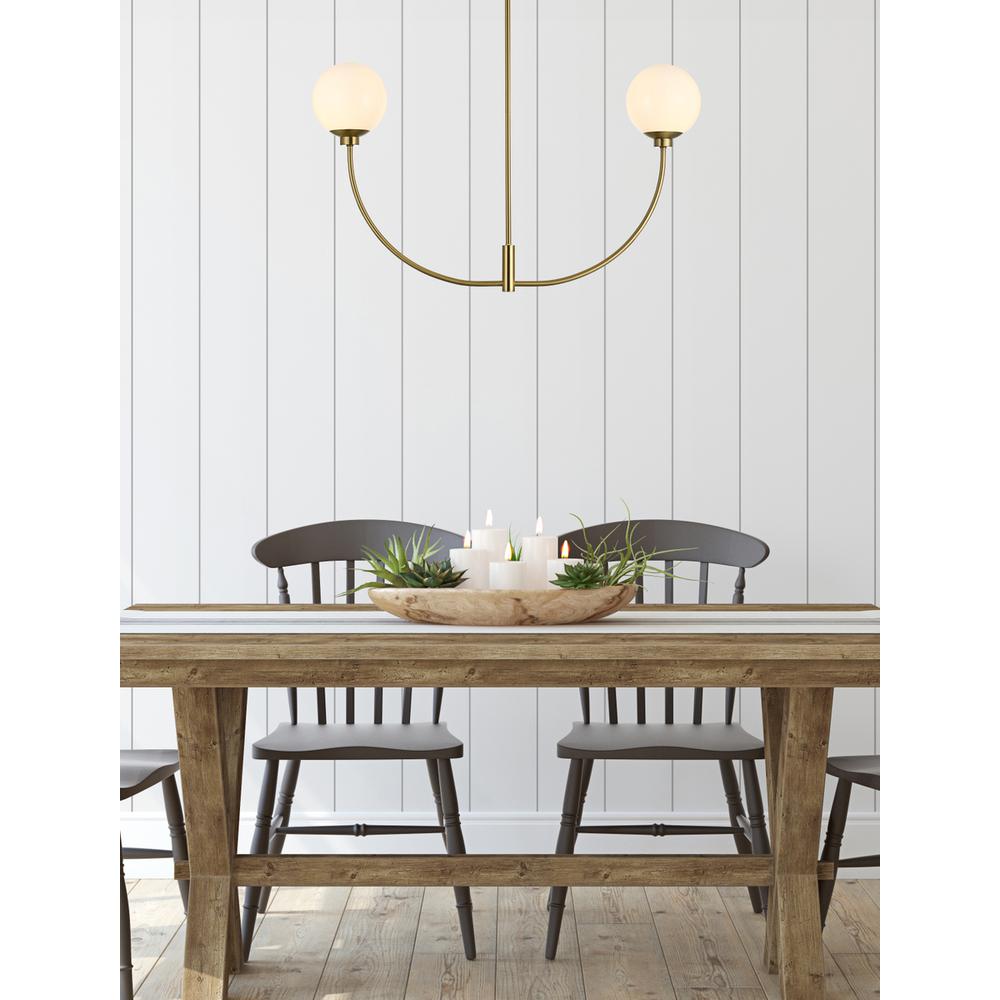 Nyomi 36 inch chandelier in Satin Gold. Picture 8