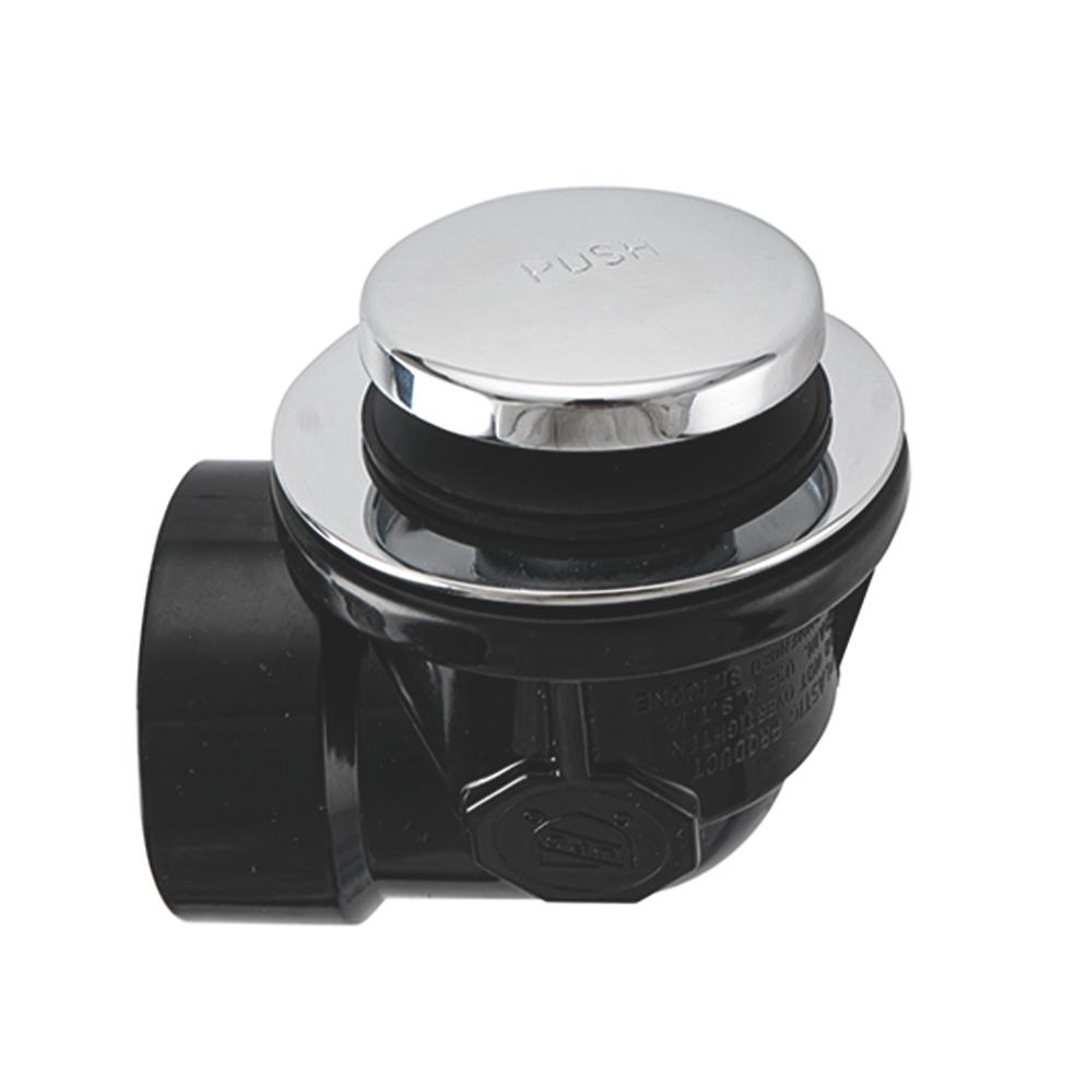 2 inch tub waste and overflow tip-toe drain in Chrome. Picture 2