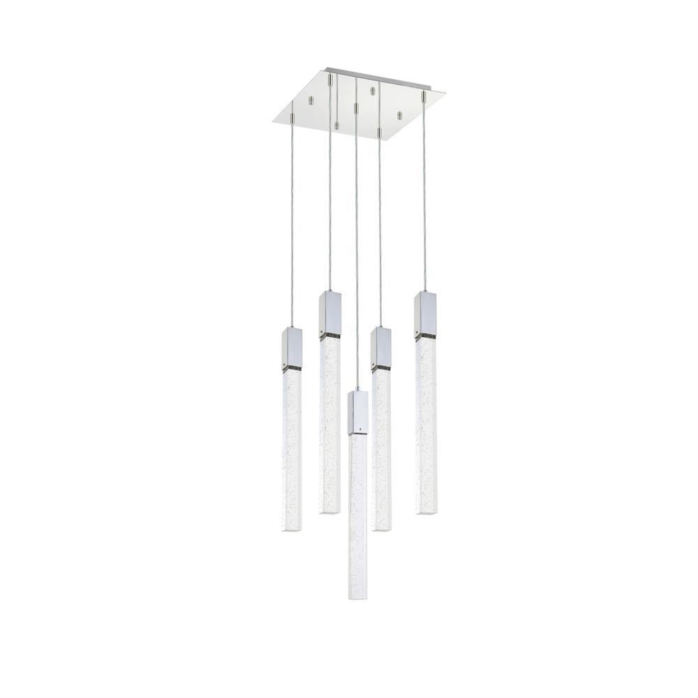 Weston 5 lights pendant in chrome. Picture 6