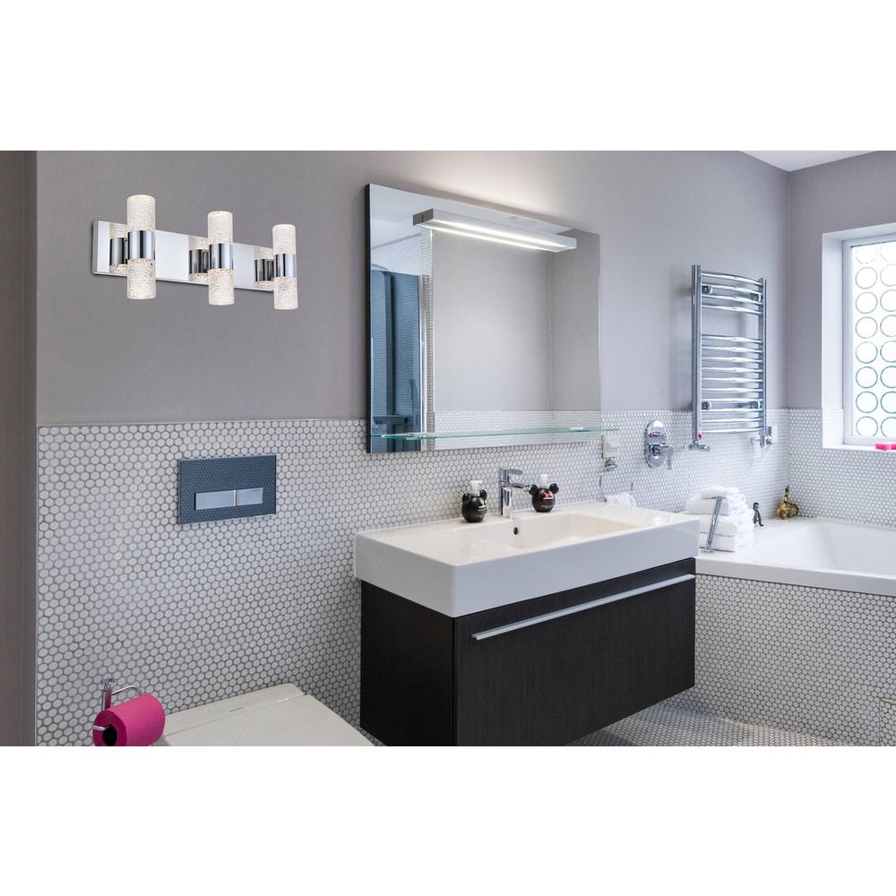 Vega 6 light Chrome LED Wall Sconce. Picture 12