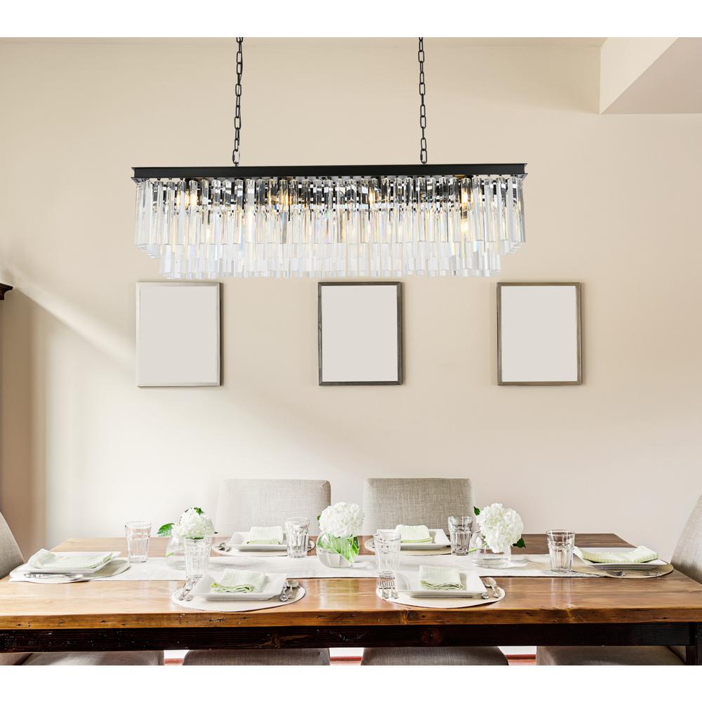 Sydney 12 light Matte Black Chandelier Clear Royal Cut Crystal. Picture 8