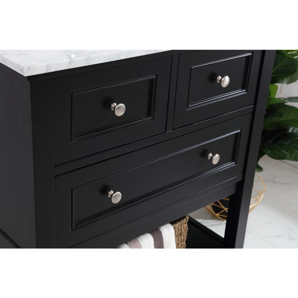 30 in. Single bathroom vanity set in Black. Picture 4