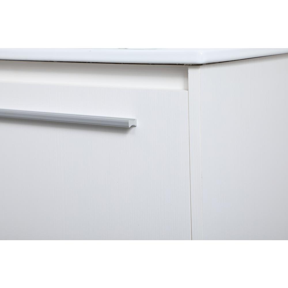 30 inch  Single Bathroom Floating Vanity in White. Picture 5