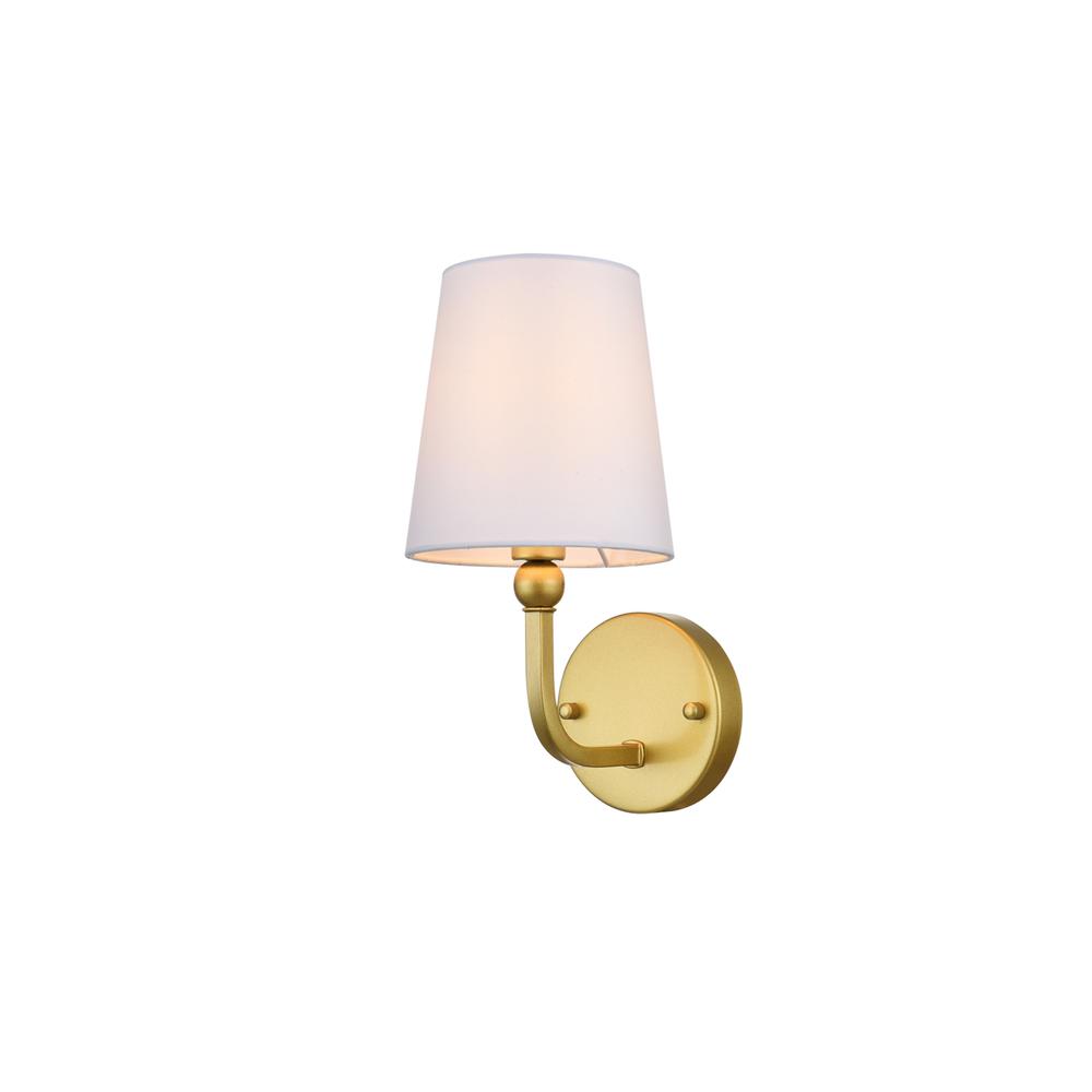 Colson 1 light Brass and Clear Bath Sconce. Picture 2