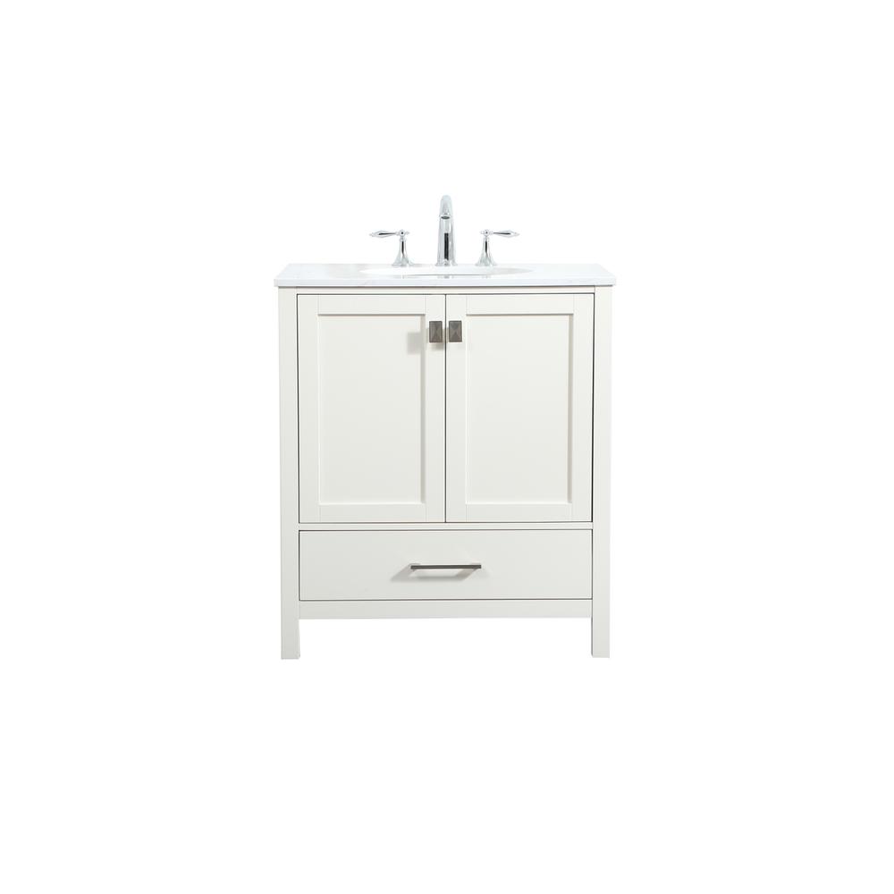 30 inch Single bathroom vanity in white. Picture 1