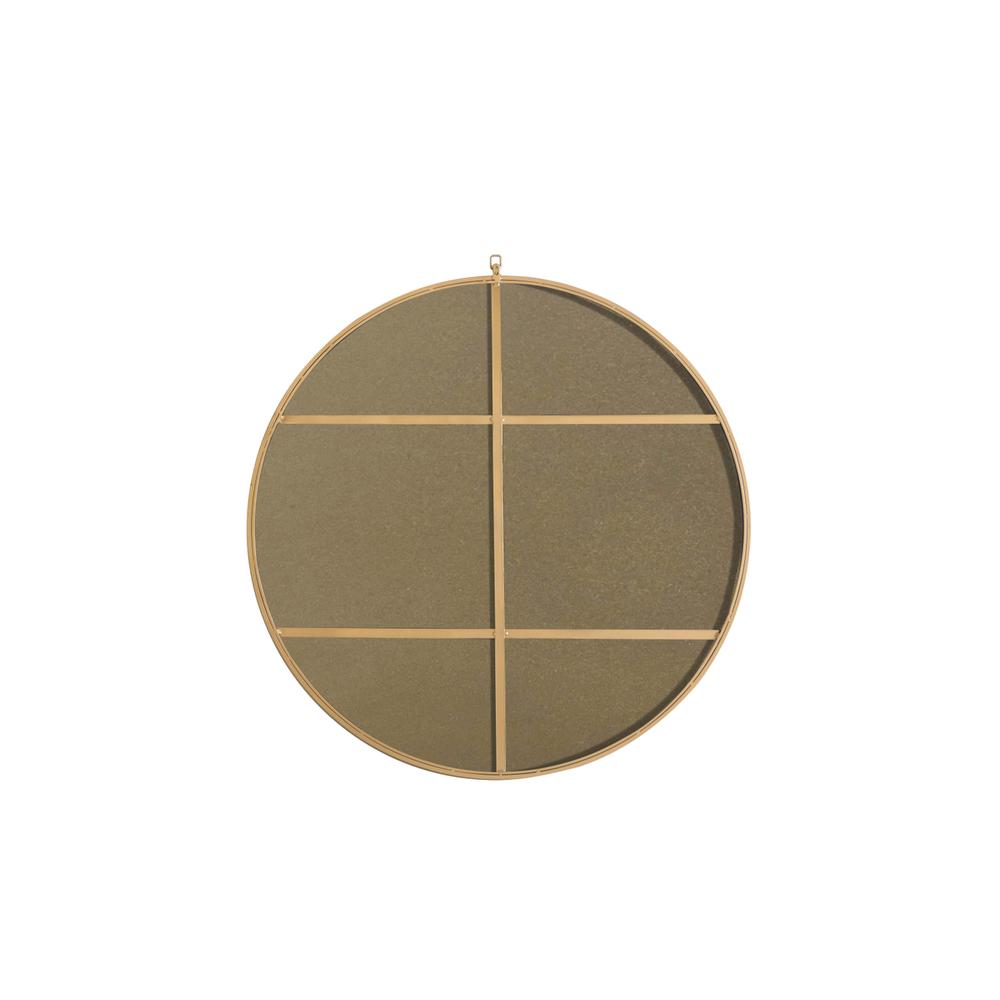 Metal frame Round Mirror with decorative hook 42 inch Brass finish. Picture 9