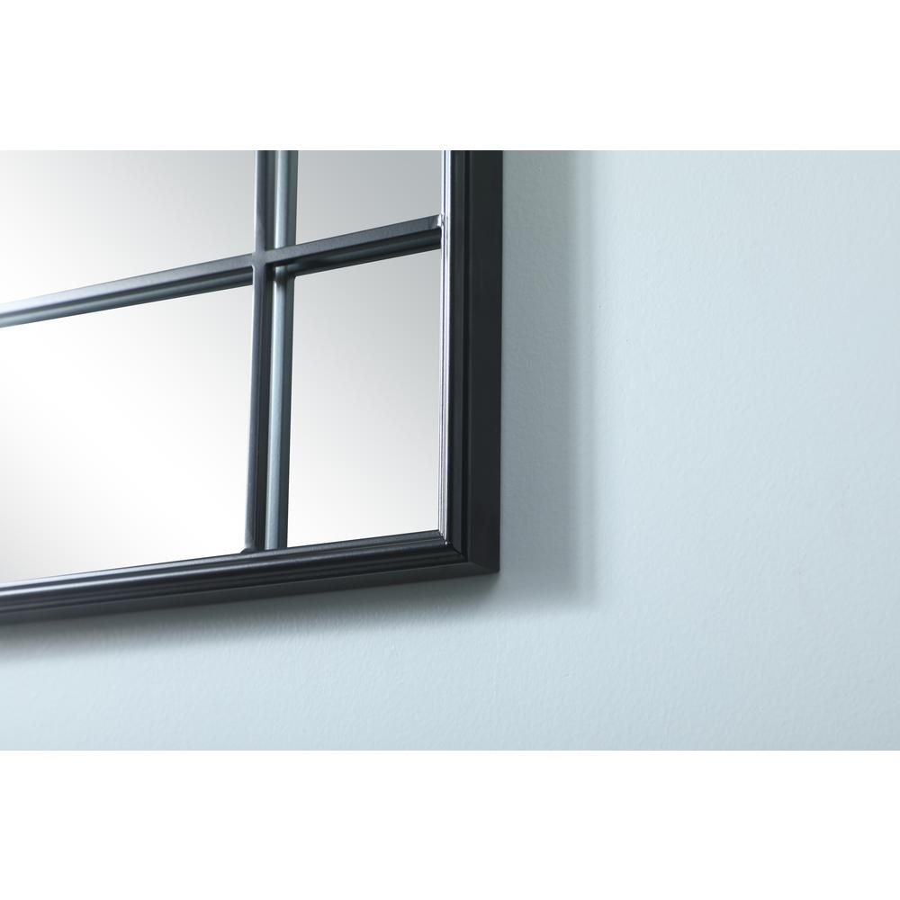 French Panel Wall Mirror 30x40 Inch In Black. Picture 4