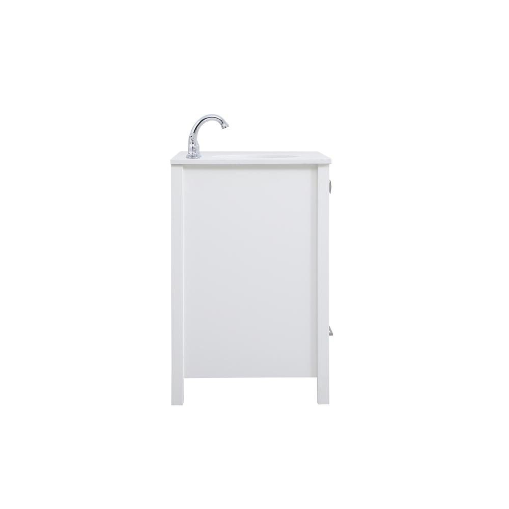 32 inch Single Bathroom Vanity in White. Picture 13