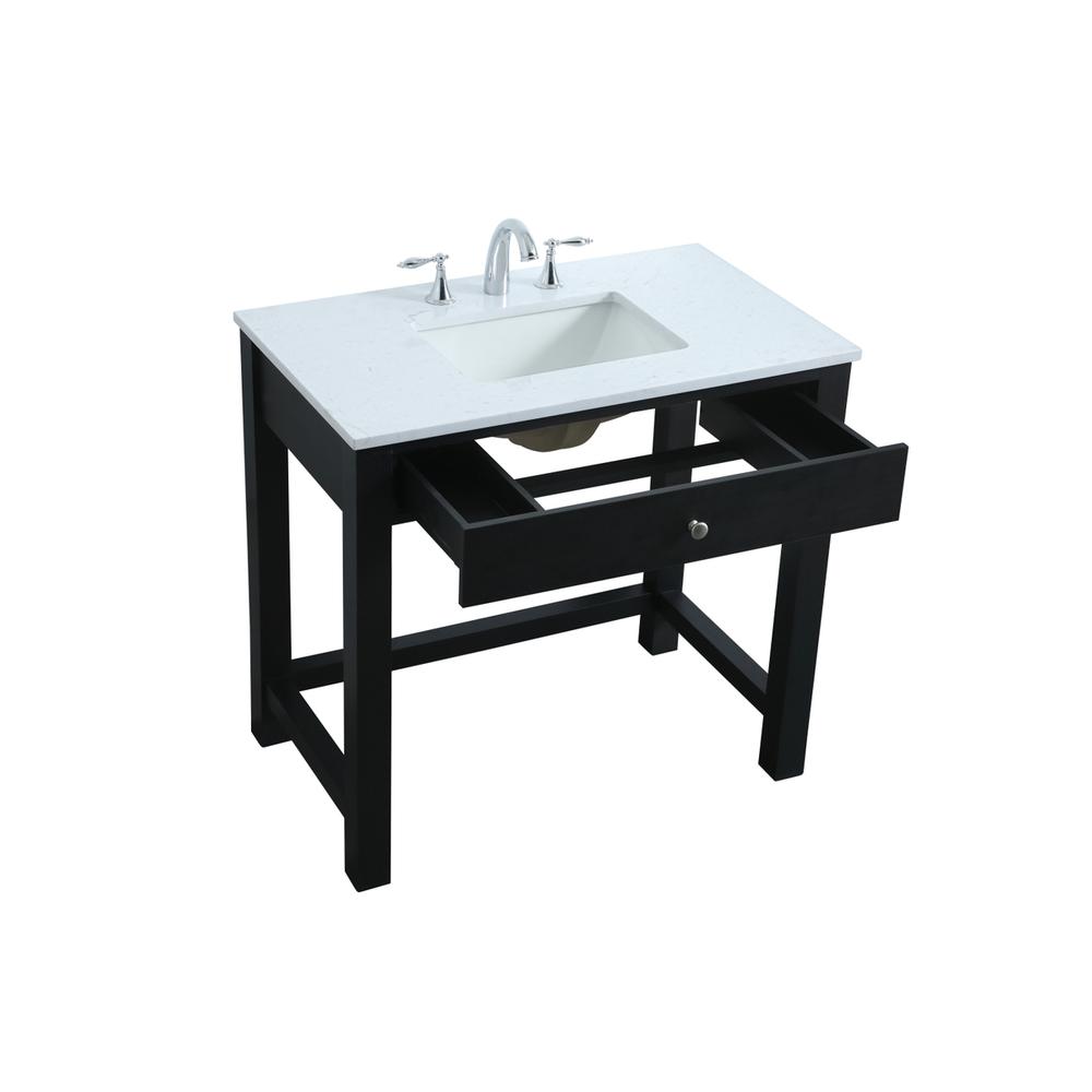 36 Inch ADA Compliant Bathroom Vanity In Black. Picture 9