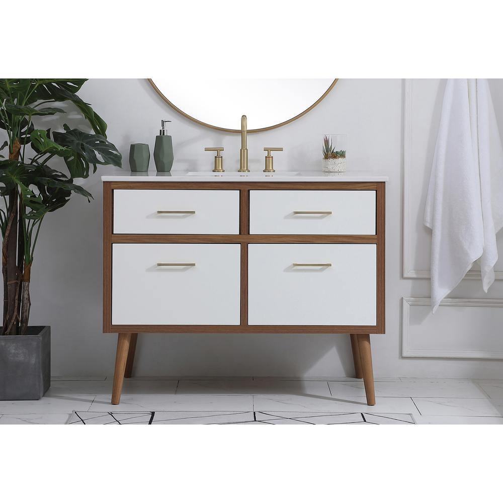 42 inch bathroom vanity in White. Picture 14