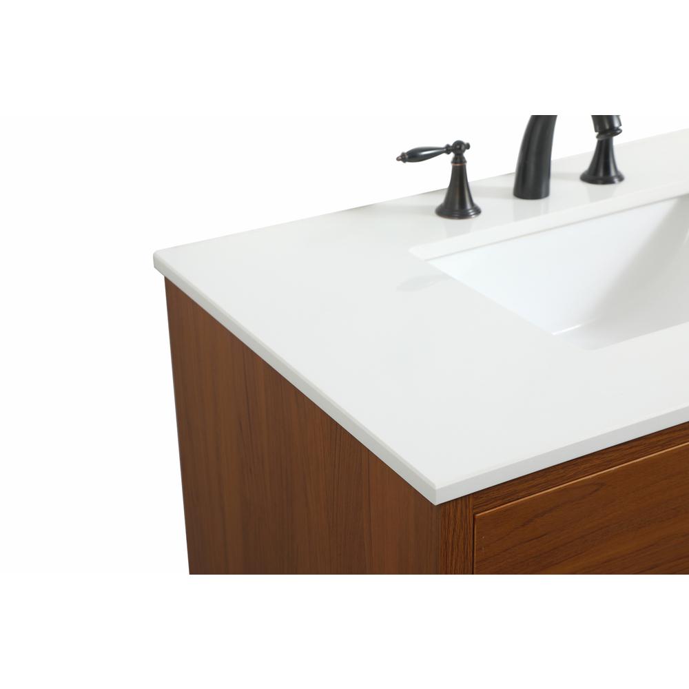 36 inch Single bathroom vanity in teak. Picture 11