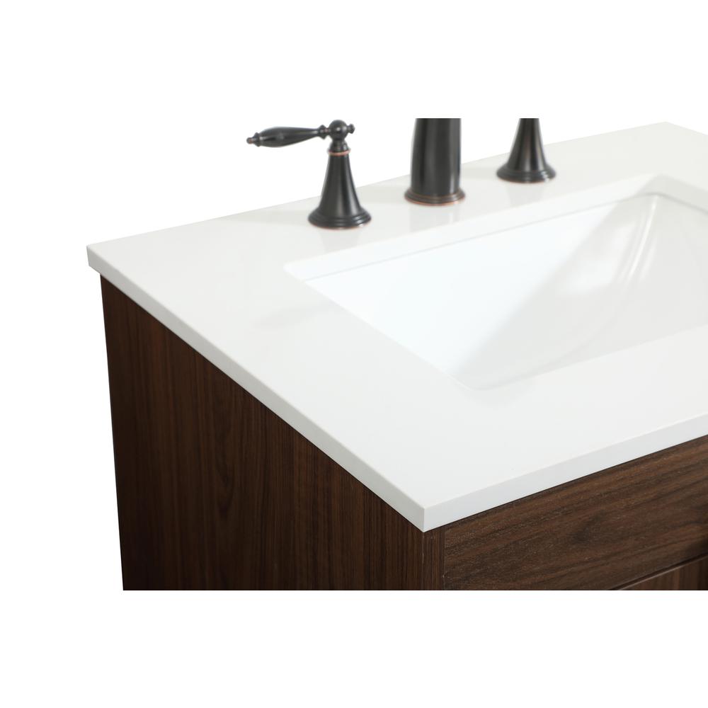 24 inch Single bathroom vanity in walnut. Picture 11