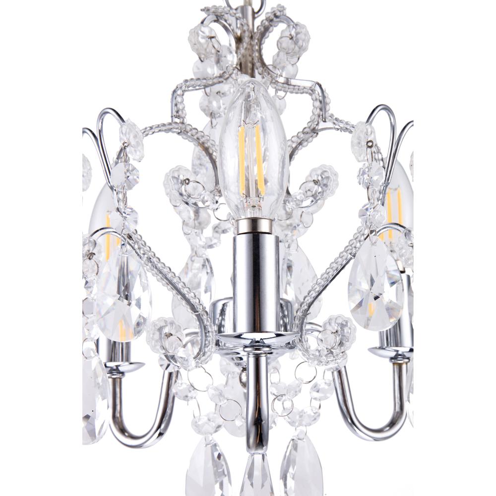 Karter Collection Pendant D9.5 H12.2 Lt:3 Chrome Finish. Picture 5