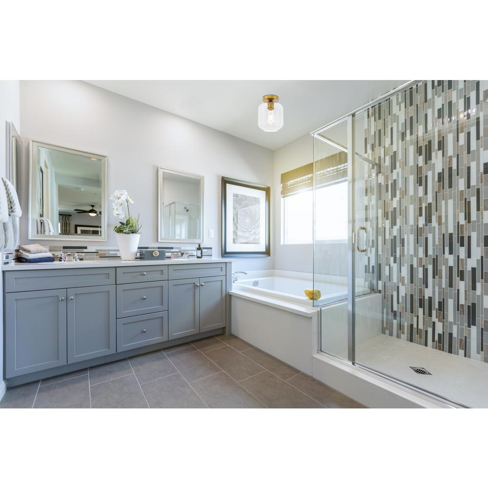 Collier 1 light Brass and Clear glass Flush mount. Picture 13