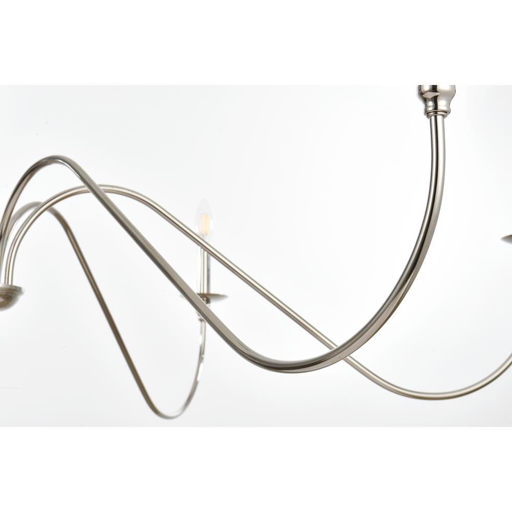 Rohan 54 inch chandelier in Polished Nickel. Picture 5