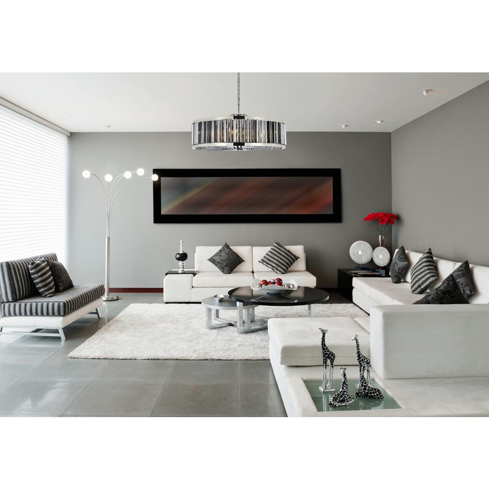 Chelsea 10 light polished nickel Chandelier Silver Shade. Picture 7