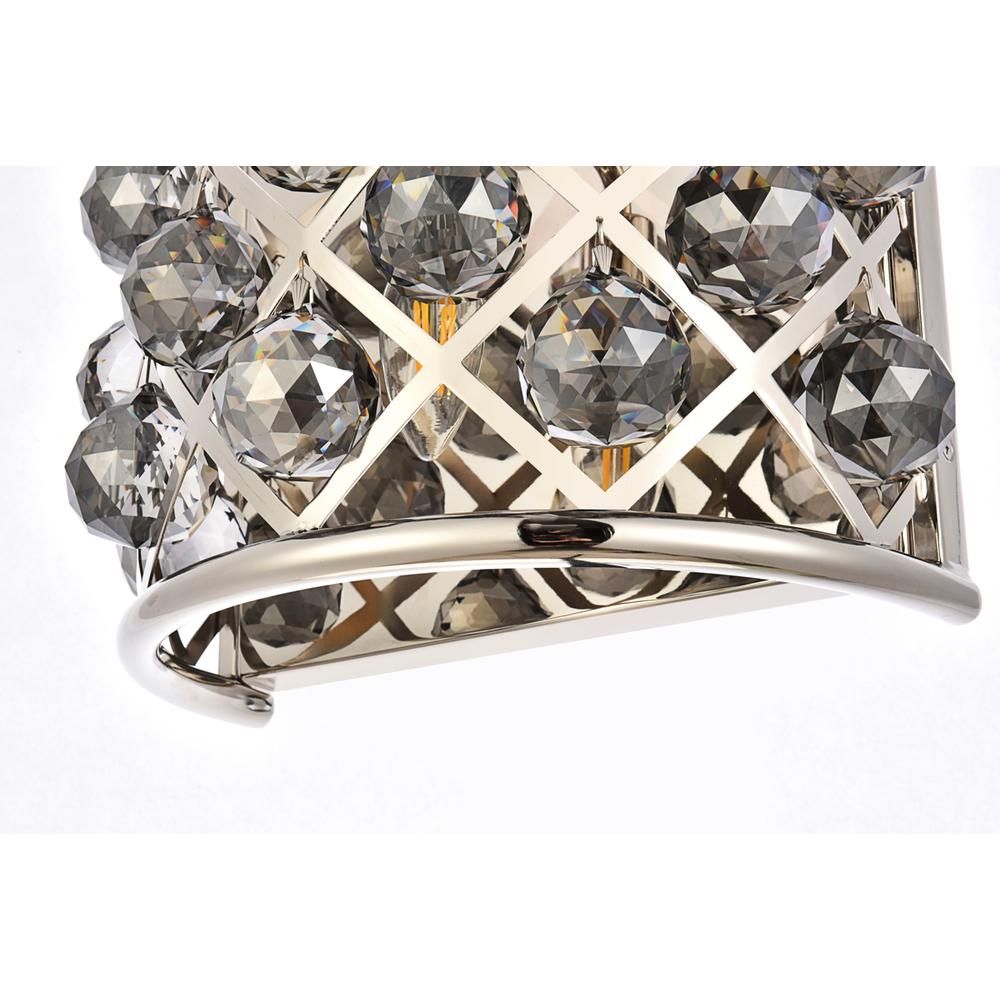 Madison 1 light polished Nickel Wall Sconce Silver Shade. Picture 3