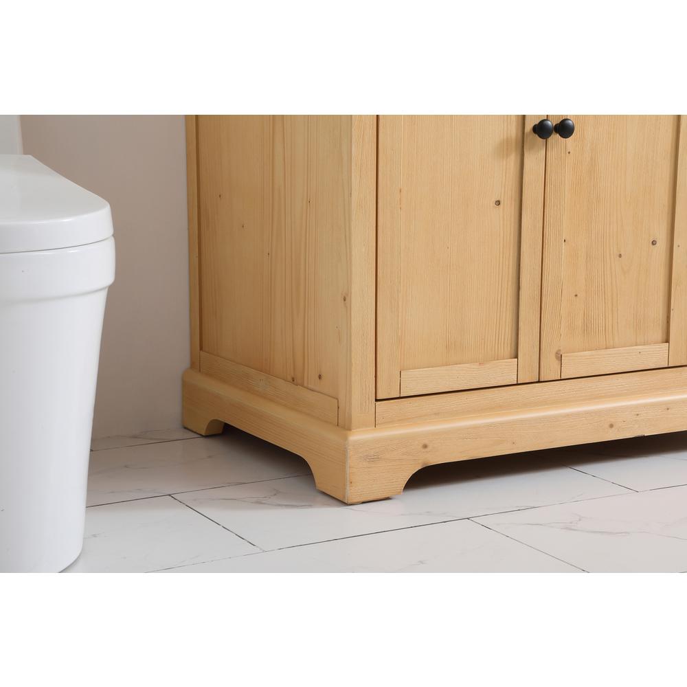 36 inch Single bathroom vanity in natural wood with backsplash. Picture 6