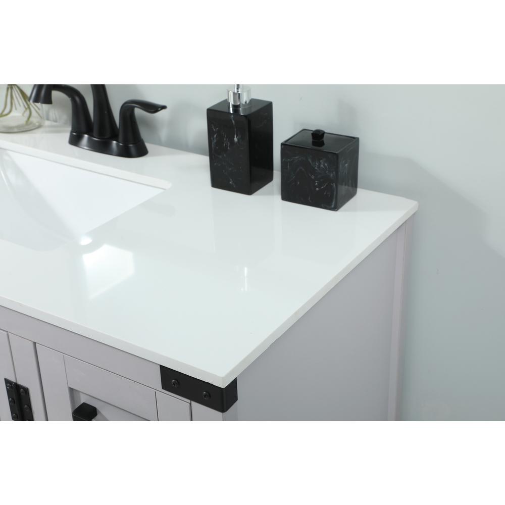 32 inch Single bathroom vanity in grey. Picture 5
