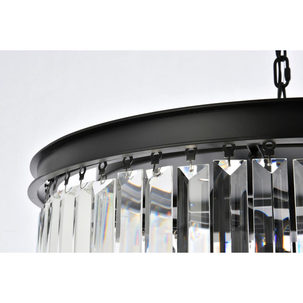 Sydney 8 light Matte Black Chandelier Clear Royal Cut Crystal. Picture 4