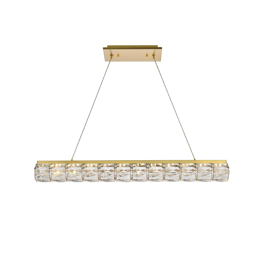 Valetta 36 inch LED linear pendant in gold. Picture 1