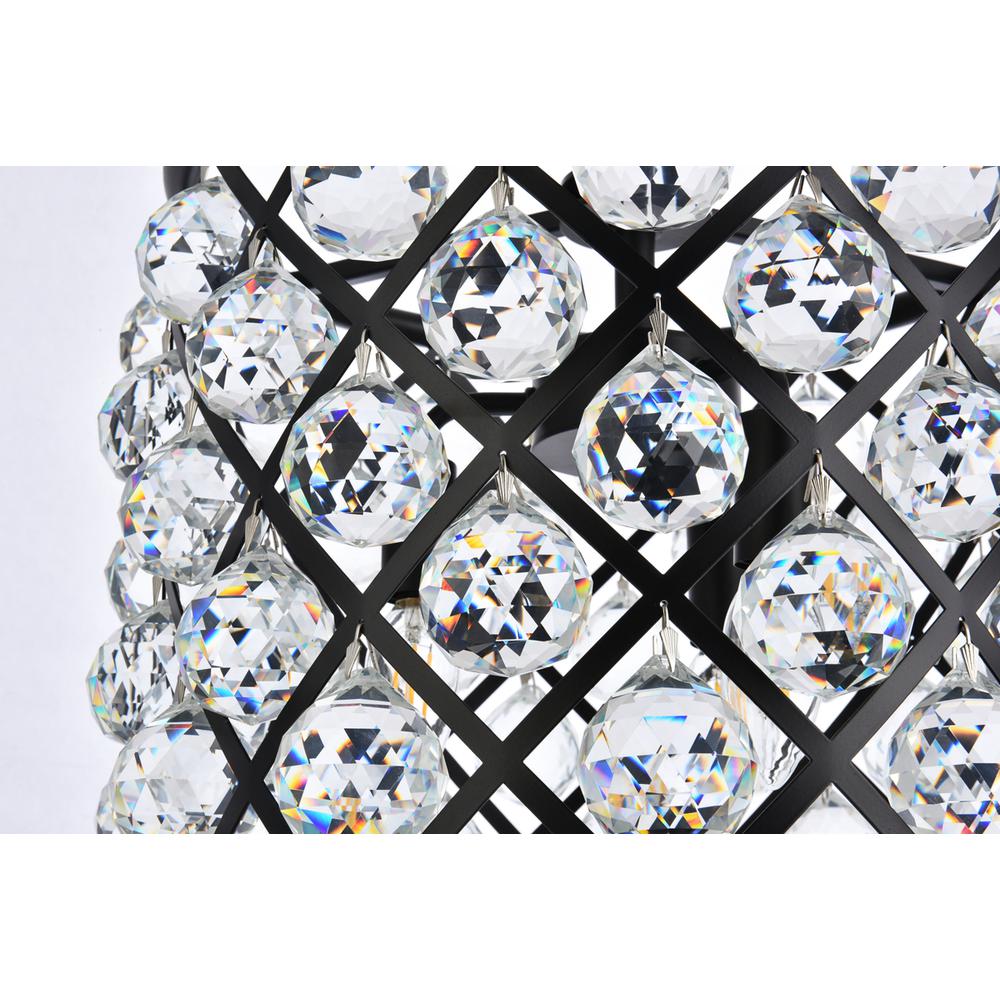 Madison 4 light Matte Black Pendant Clear Royal Cut Crystal. Picture 4