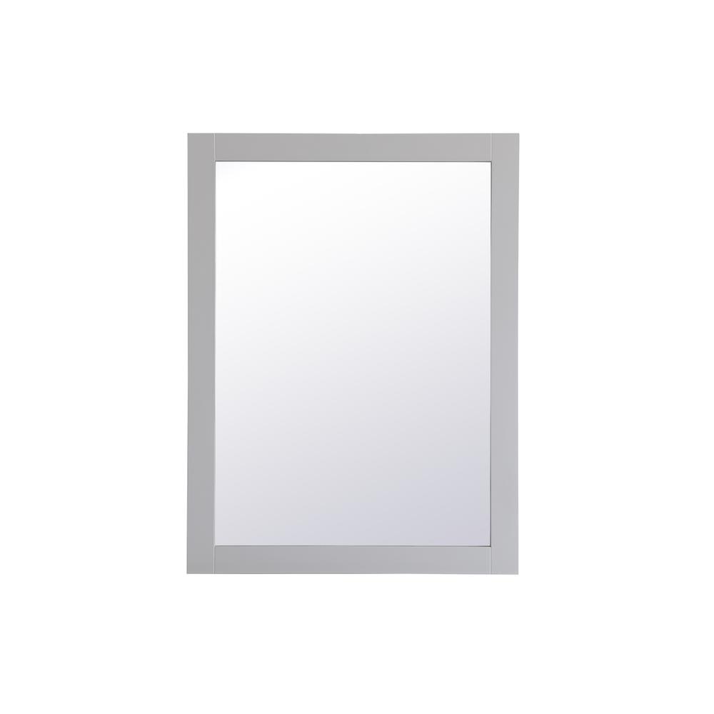 Aqua rectangle vanity mirror 24 inch in Grey. Picture 1