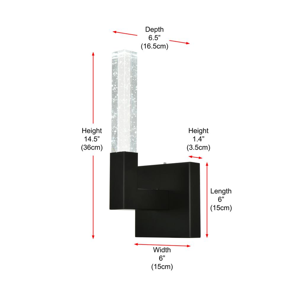 Noemi 6 inch Adjustable LED Wall Sconce in Black. Picture 9