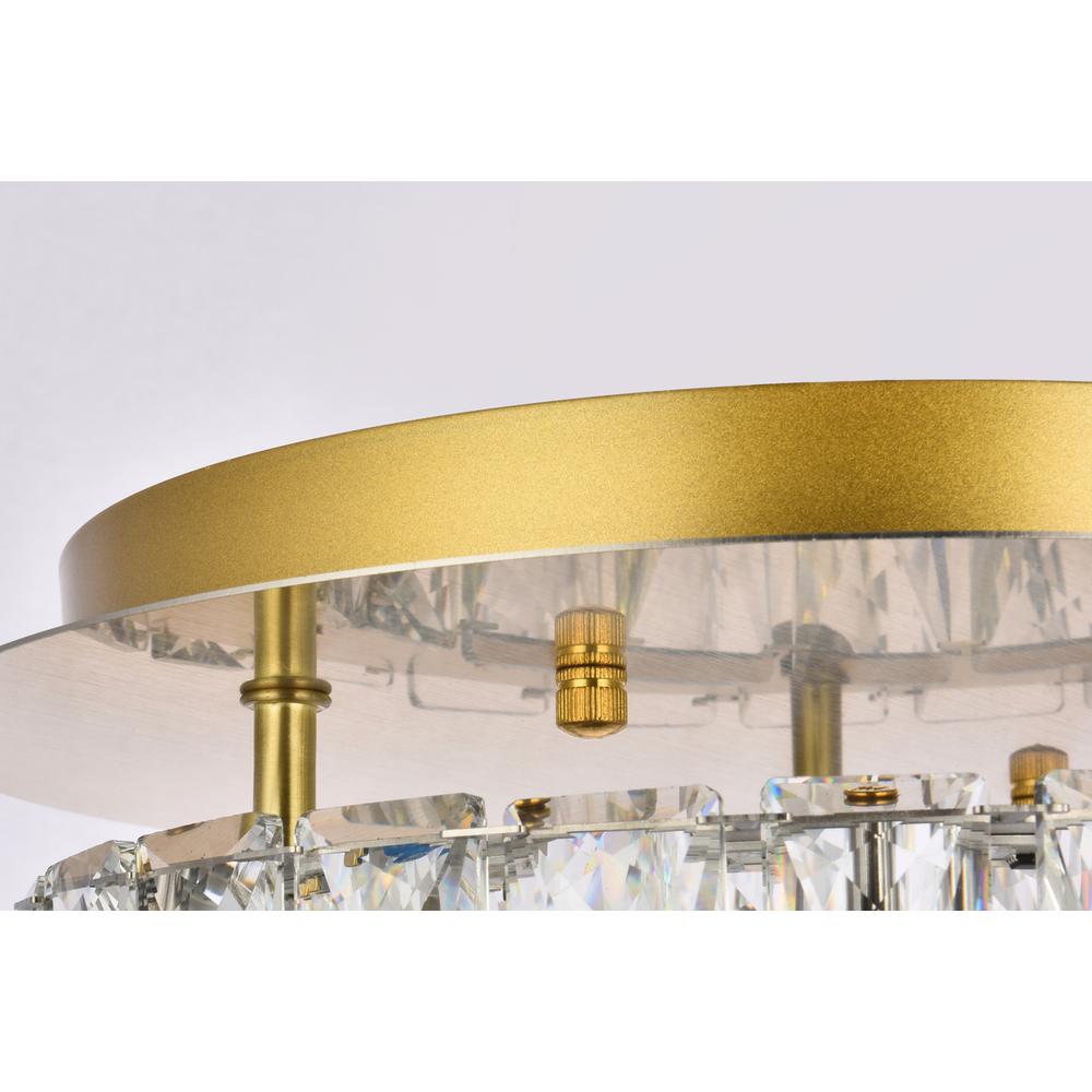 Monroe 12 inch LED Single flush mount in gold. Picture 5
