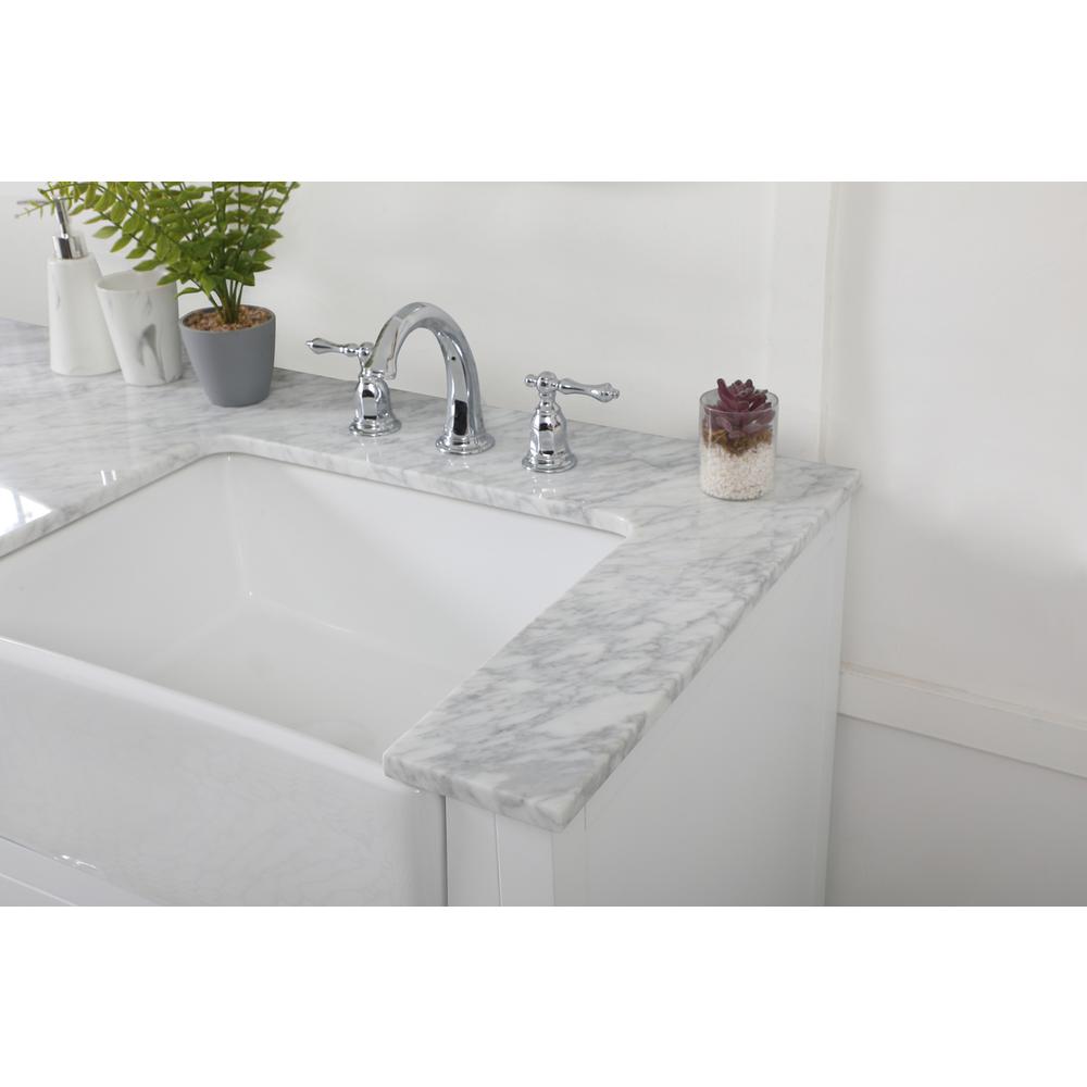 60 inch double bathroom vanity in white. Picture 5