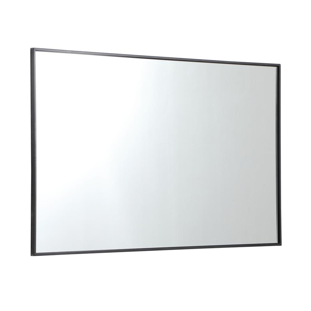 Metal frame rectangle mirror 30 inch in Black. Picture 7