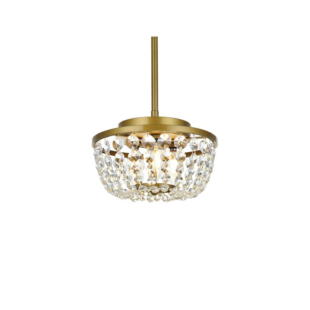 Gianna 10 inch pendant in brass. Picture 2
