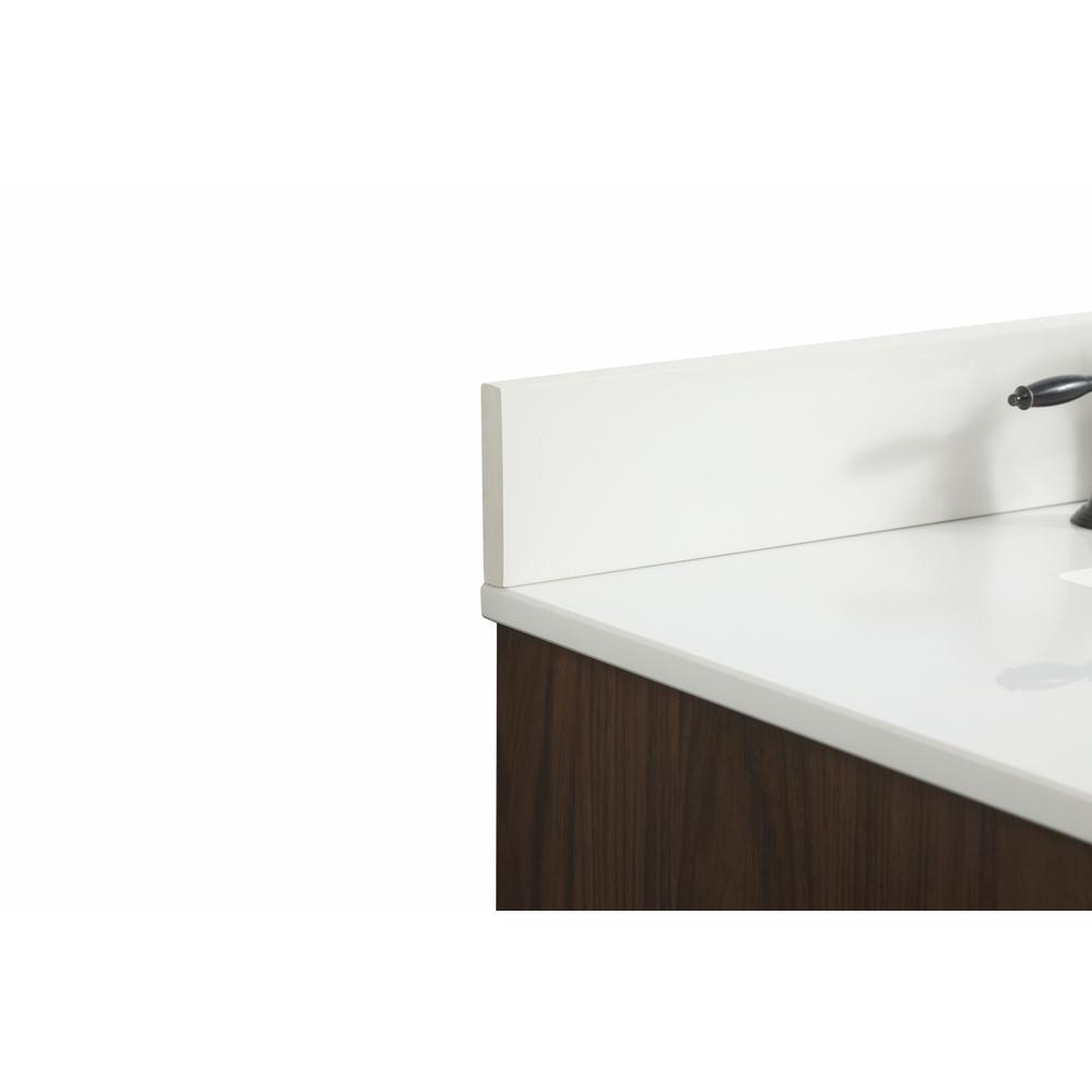 36 inch Single bathroom vanity in walnut with backsplash. Picture 11