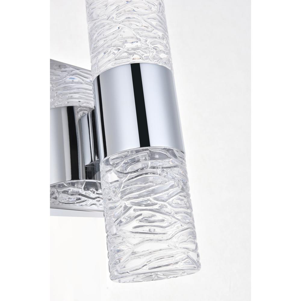 Vega 2 light Chrome LED Wall Sconce. Picture 11