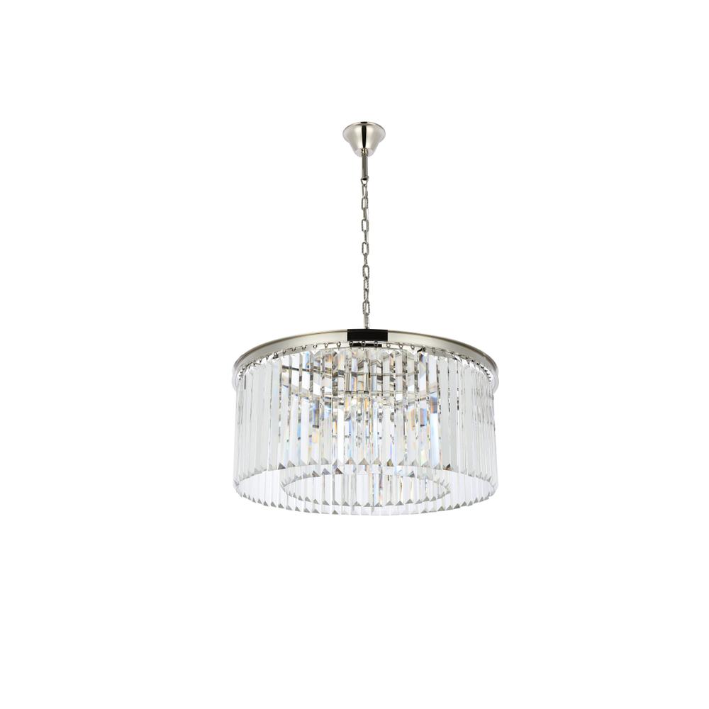 Sydney 8 light polished nickel Chandelier Clear Royal Cut Crystal. Picture 6